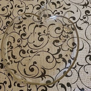 Glass Pumpkin Snack Plate #4